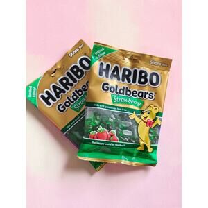 Haribo "ALL STRAWBERRY FLAVOR " Gummi Gummy Bears- {LOT OF 2}